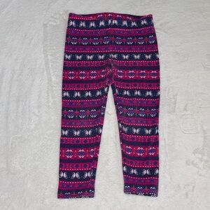 (3 for $10) carters Kids Festive Patterned Leggings - Pink and Blue